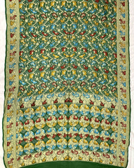 Green georgette Bandhani Saree - SindhoiPatolaArt
