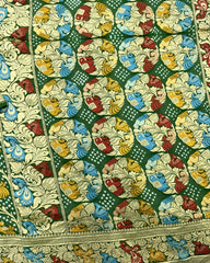 Green georgette Bandhani Saree - SindhoiPatolaArt