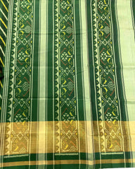 Green Lining Patola Saree - SindhoiPatolaArt