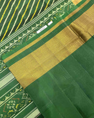 Green Lining Patola Saree - SindhoiPatolaArt