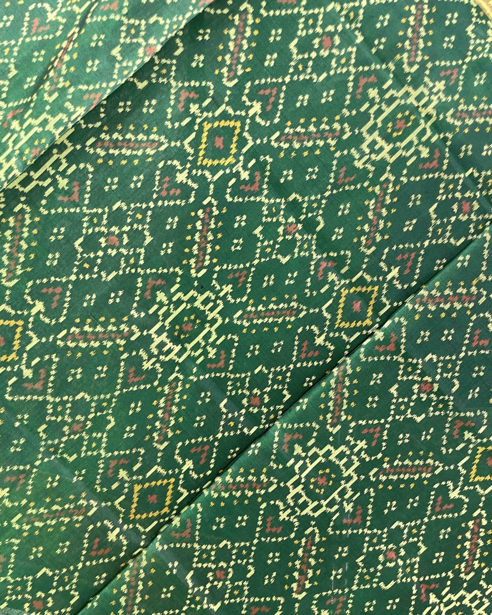 Green Manekchowk Designer Patola Dupatta - SindhoiPatolaArt