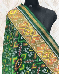 Green Manekchowk Designer Patola Dupatta - SindhoiPatolaArt