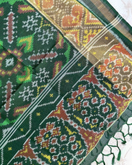 Green Manekchowk Designer Patola Dupatta - SindhoiPatolaArt
