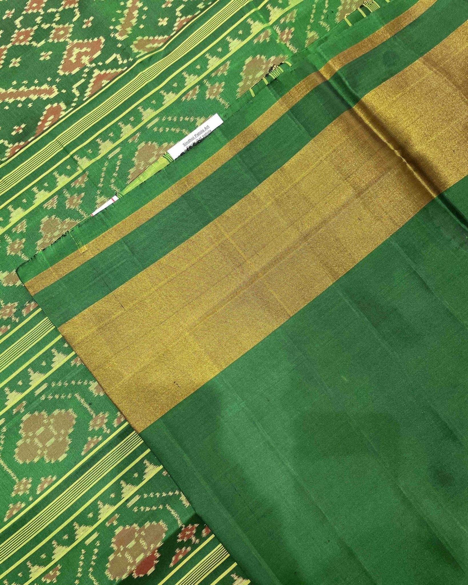 Green Manekchowk Designer Patola Saree - SindhoiPatolaArt