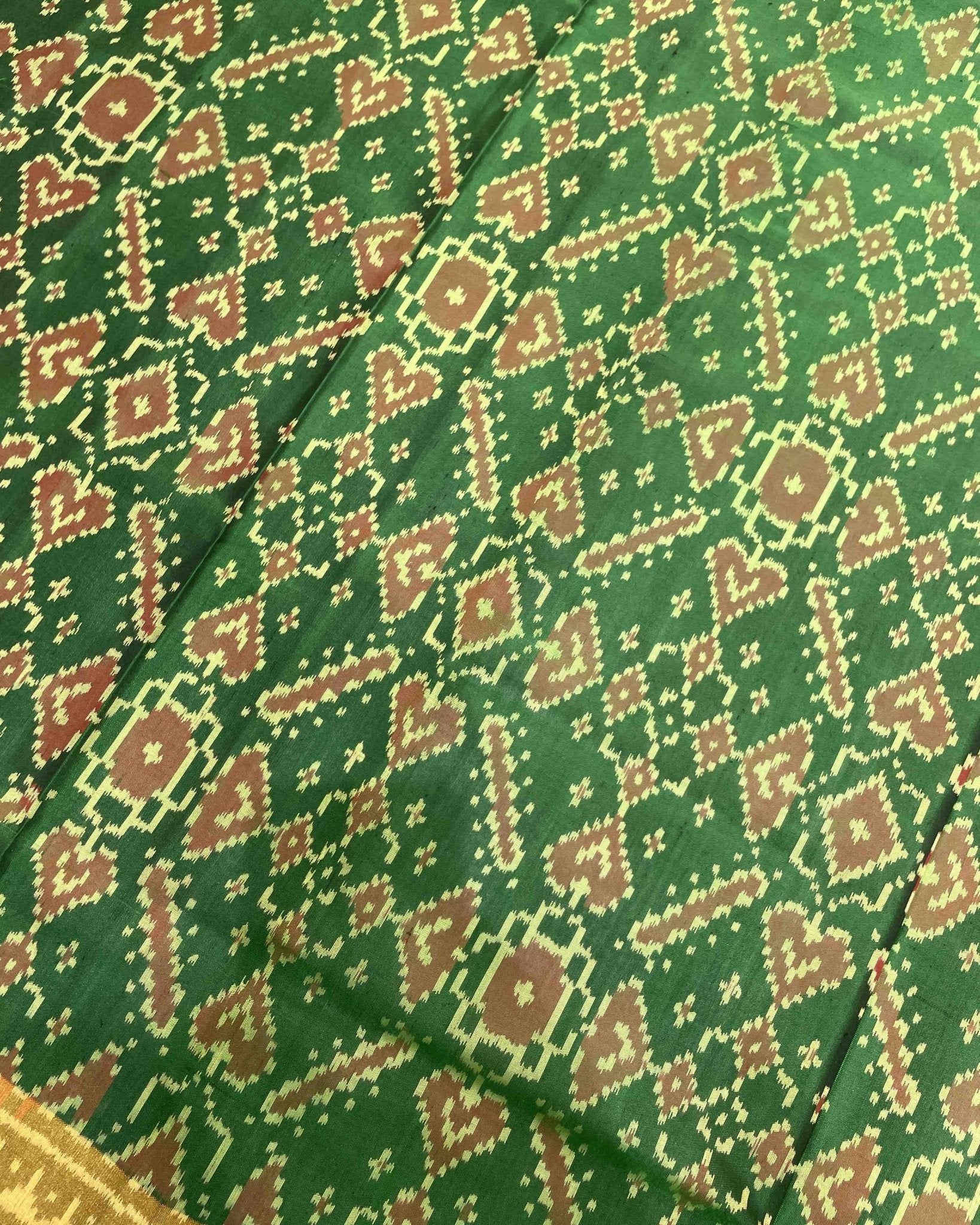 Green Manekchowk Designer Patola Saree - SindhoiPatolaArt