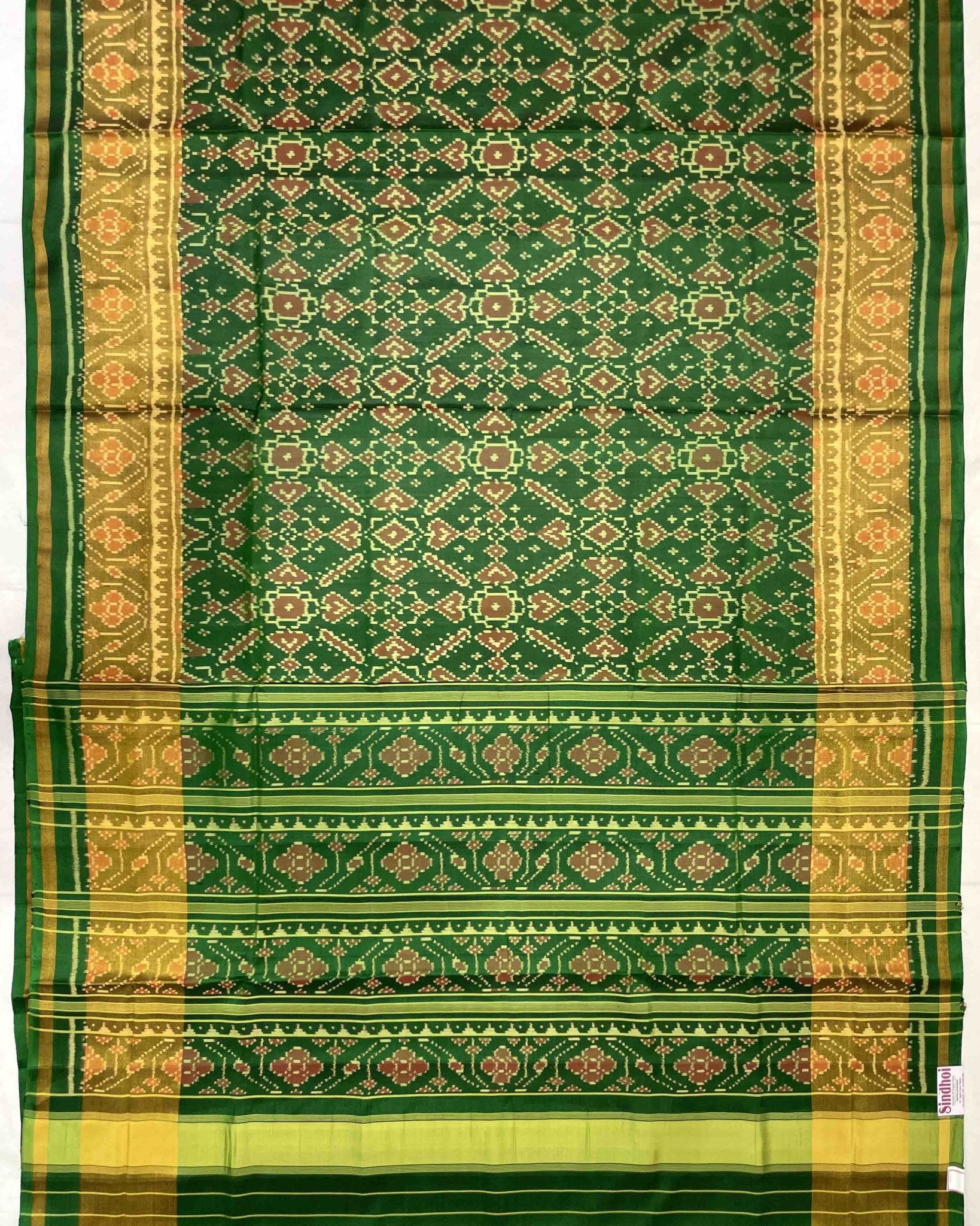 Green Manekchowk Designer Patola Saree - SindhoiPatolaArt