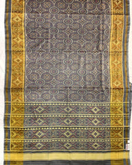 Grey Chakera Designer Patola Saree - SindhoiPatolaArt