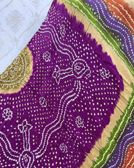 Multicolour Bandhani Dupatta - SindhoiPatolaArt