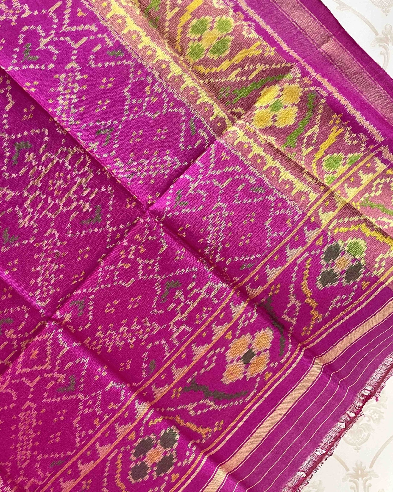 Pink Manekchowk Designer Patola Dupatta - SindhoiPatolaArt