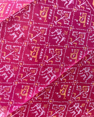 Pink Narikunj Designer Patola Dupatta - SindhoiPatolaArt