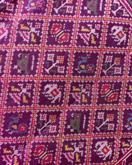 Pink Narikunj Designer Patola Dupatta - SindhoiPatolaArt