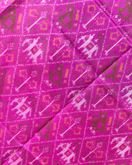 Pink Narikunj Designer Patola Dupatta - SindhoiPatolaArt