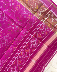 Pink Navratan Designer Patola Dupatta - SindhoiPatolaArt