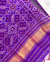 Purple Manekchowk Designer Patola Dupatta - SindhoiPatolaArt