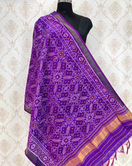 Purple Manekchowk Designer Patola Dupatta - SindhoiPatolaArt