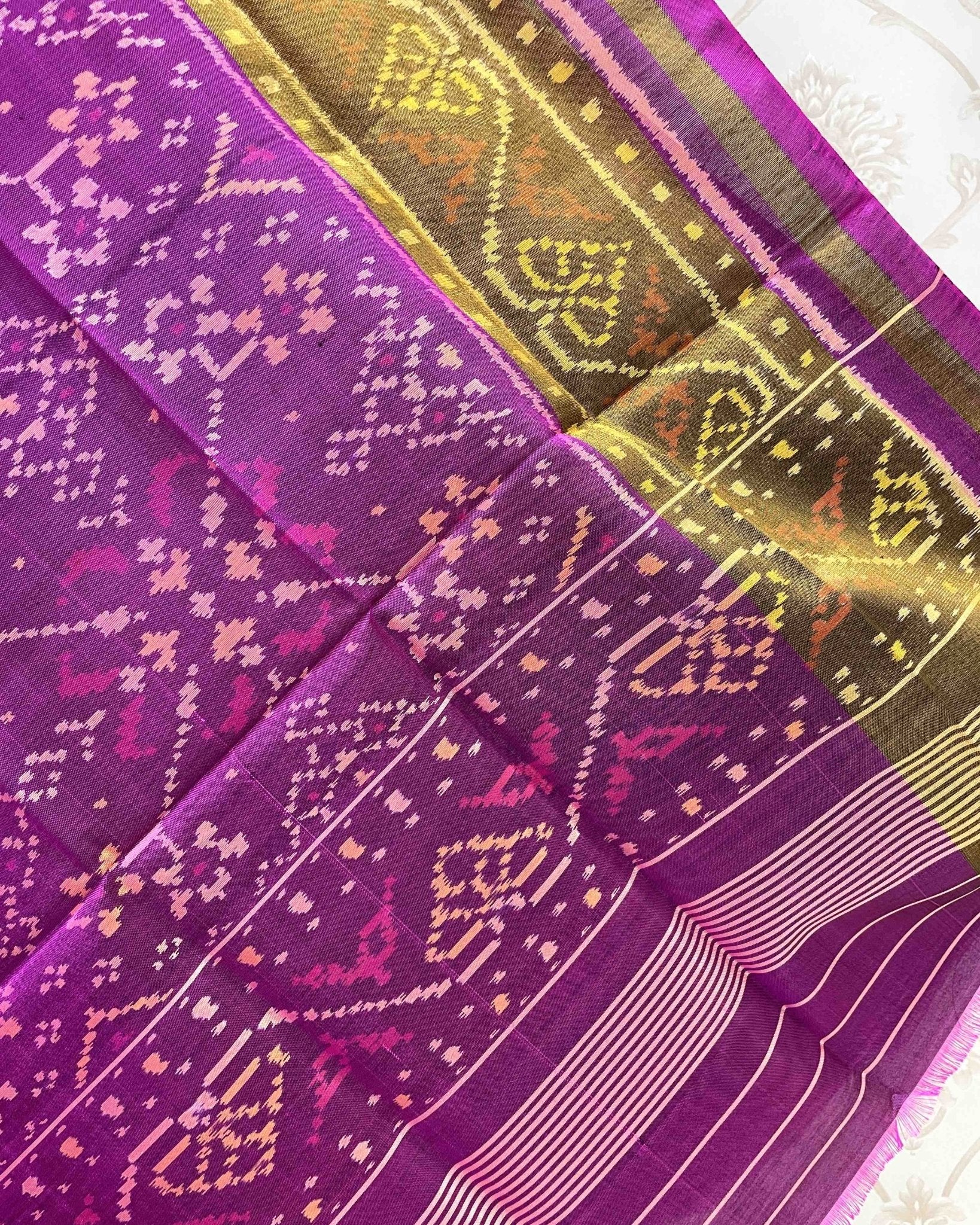 Purple Manekchowk Designer Patola Dupatta - SindhoiPatolaArt