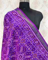 Purple Manekchowk Designer Patola Dupatta - SindhoiPatolaArt