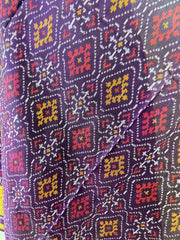 Purple panchanda design patola dupatta - SindhoiPatolaArt