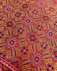 Red & Yellow Manekchowk Designer Patola Saree - SindhoiPatolaArt