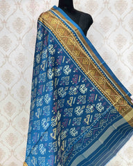 Turquoise Blue Narikunj Designer Patola Dupatta - SindhoiPatolaArt