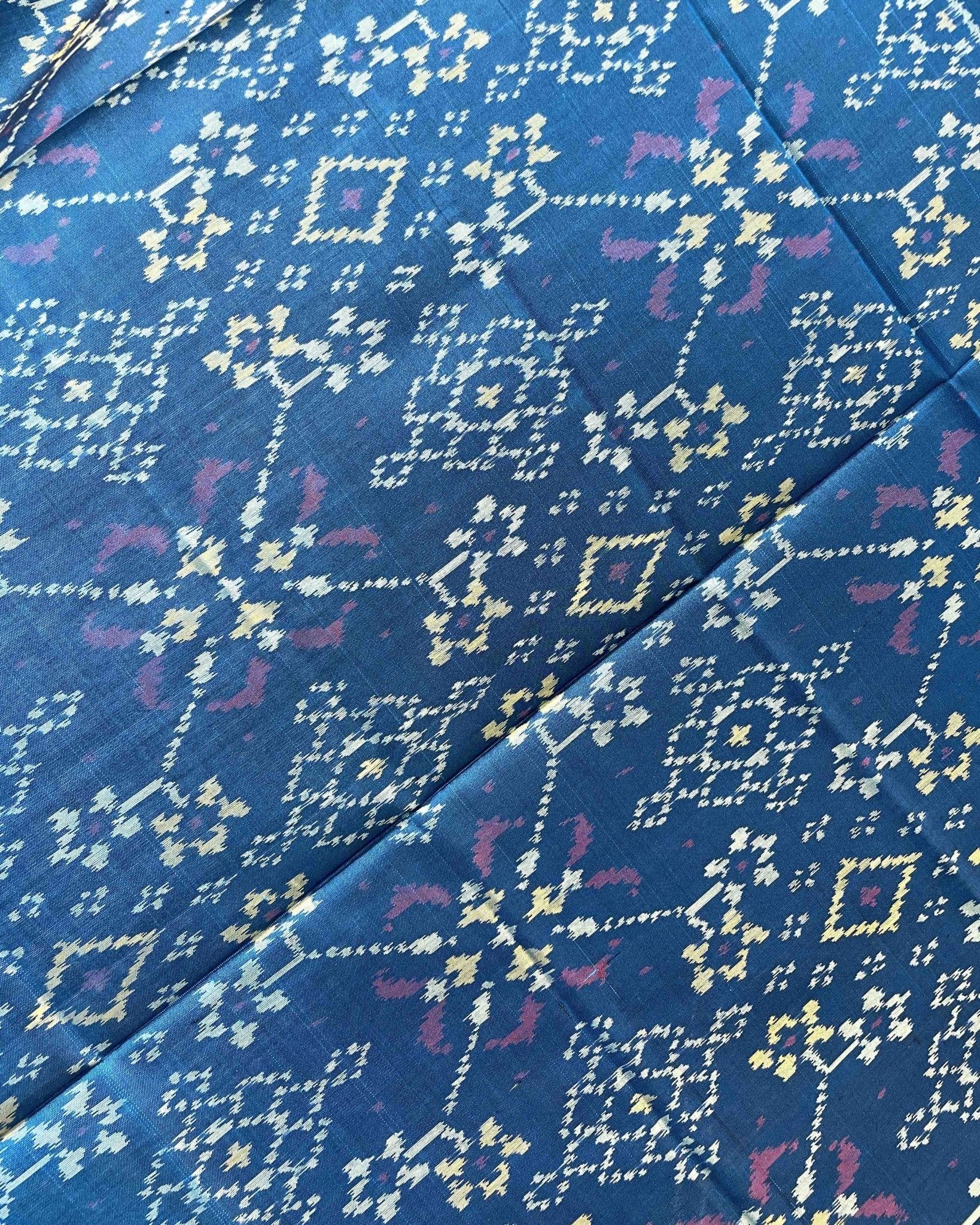 Turquoise Navratan Designer Patola Dupatta - SindhoiPatolaArt