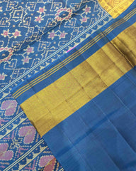 Turquoise Navratan Designer Patola Saree - SindhoiPatolaArt