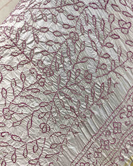White Bandhani Dupatta - SindhoiPatolaArt